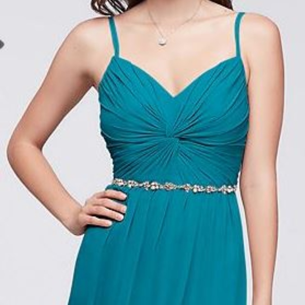 Bridesmaid Twist Bodice Chiffon Dress Oasis Size10